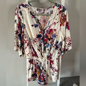 Floral Print Women's Romper